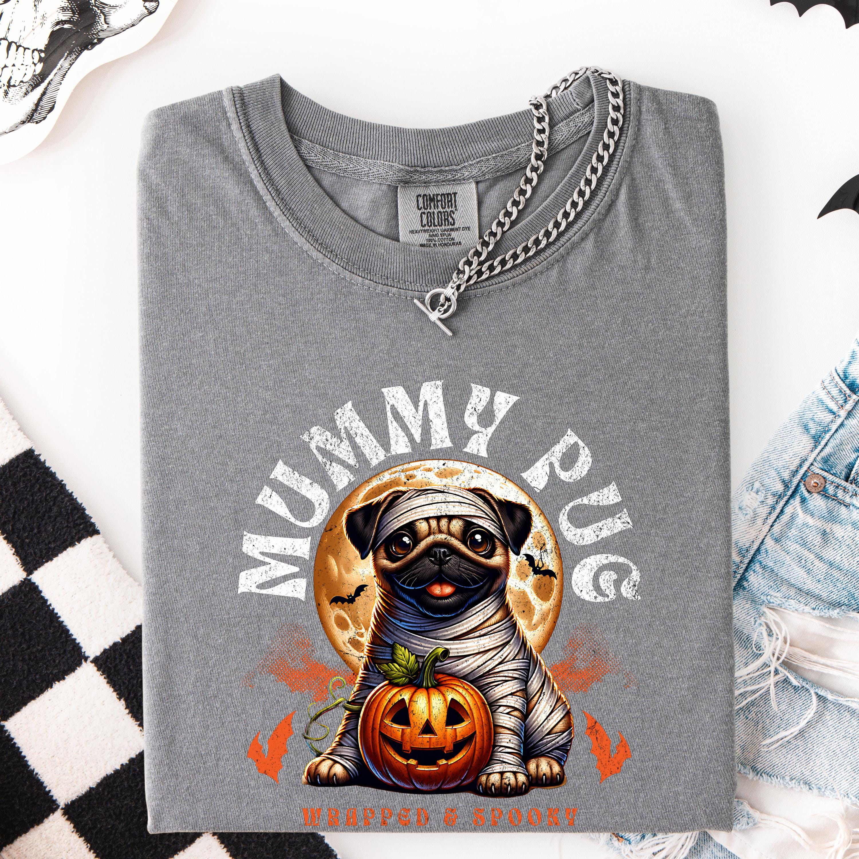 Mummy Pug Halloween Shirt – Funny Dog Tee