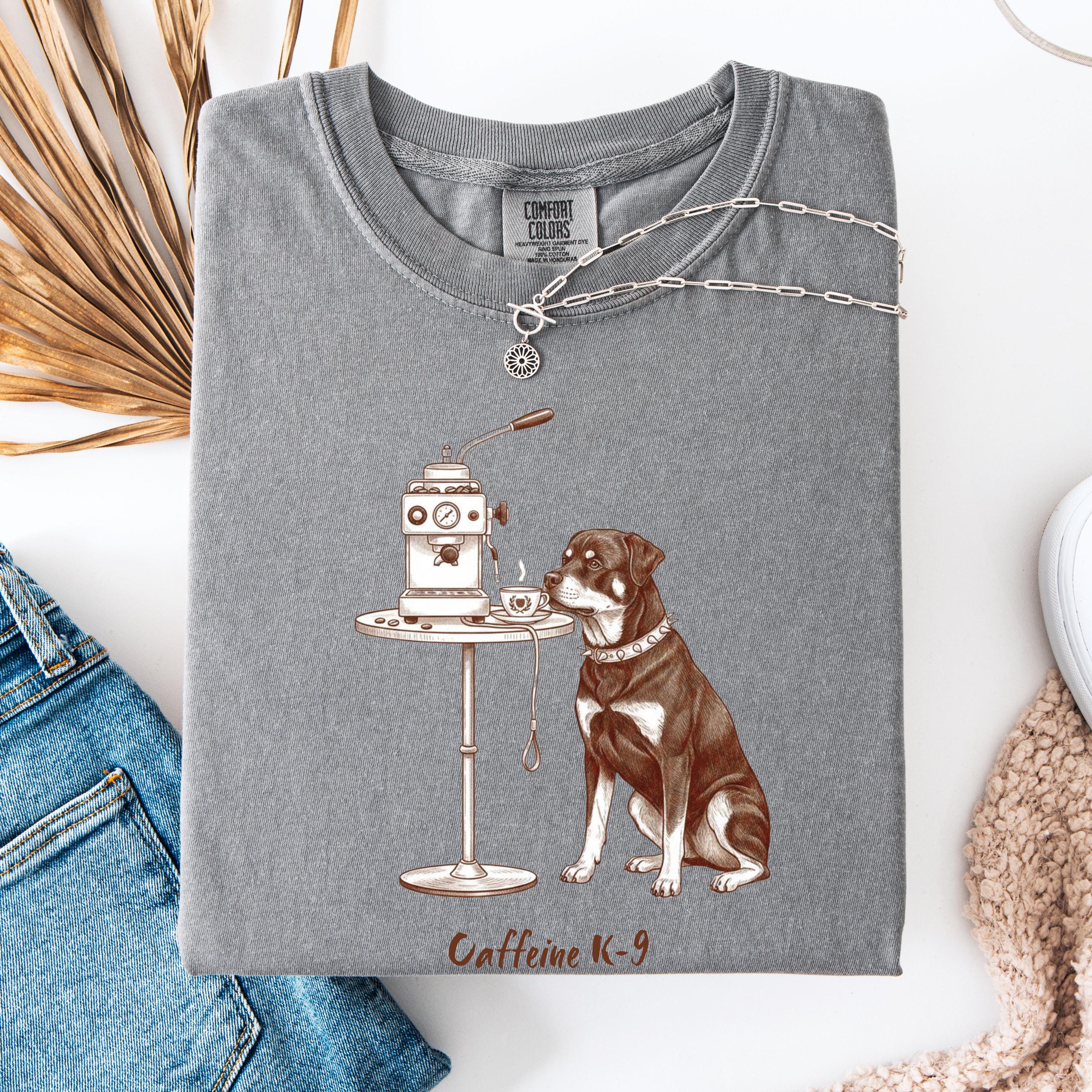 Rottweiler Coffee Dog Shirt | Retro Funny Tee