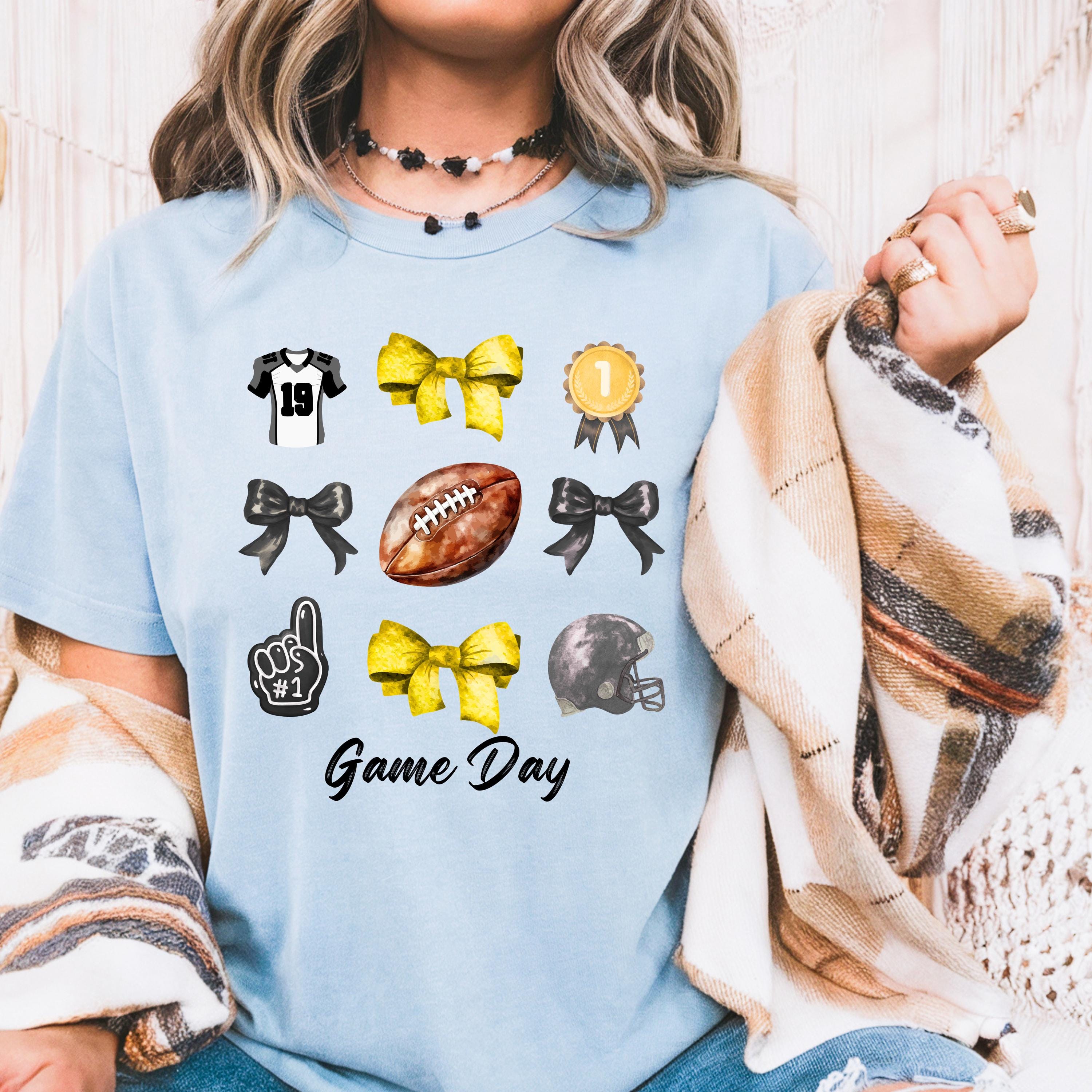 Football Mom Shirt - Sweatshirt, Game Day Crewneck with Bows gift