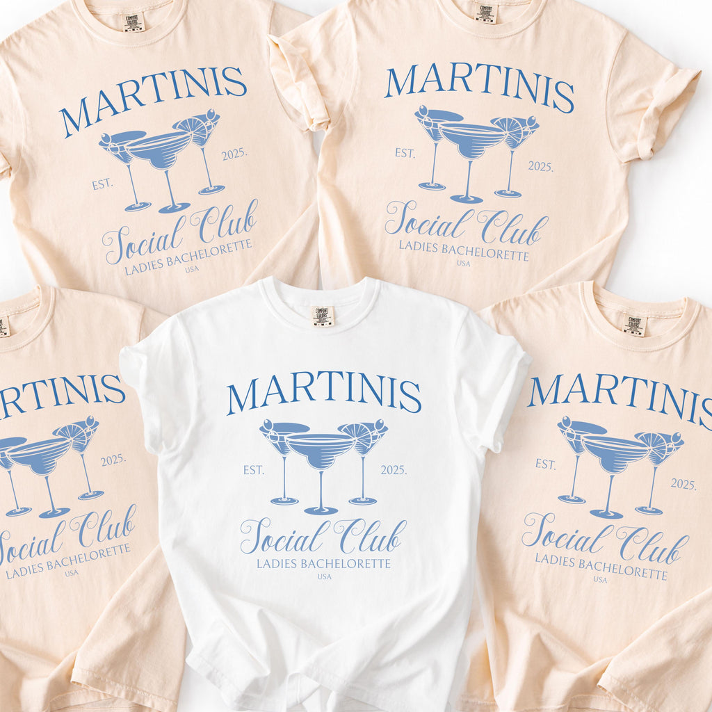 Martinis Social Club, Bachelorette party- Bride Crew Tee, Sorority Shirt