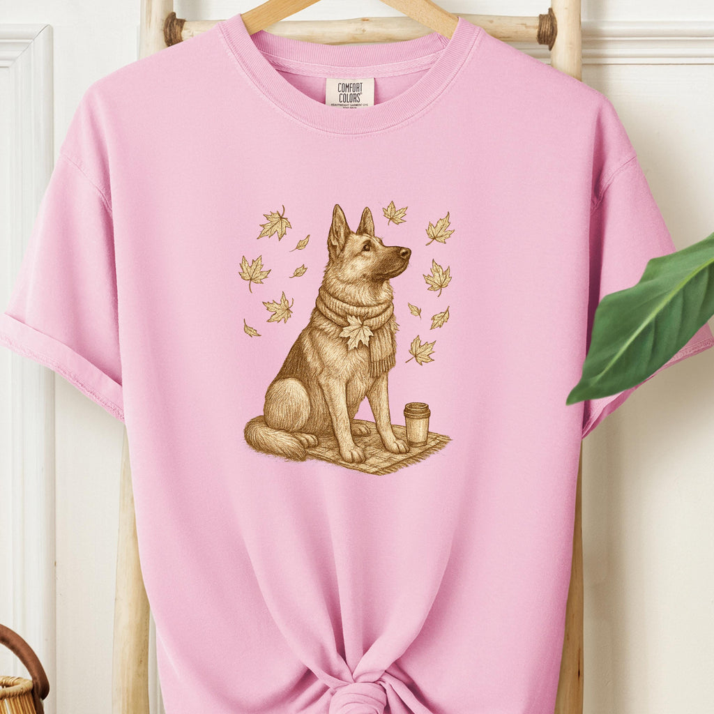 German Shepherd Autumn Coffee Shirt, fall style gift
