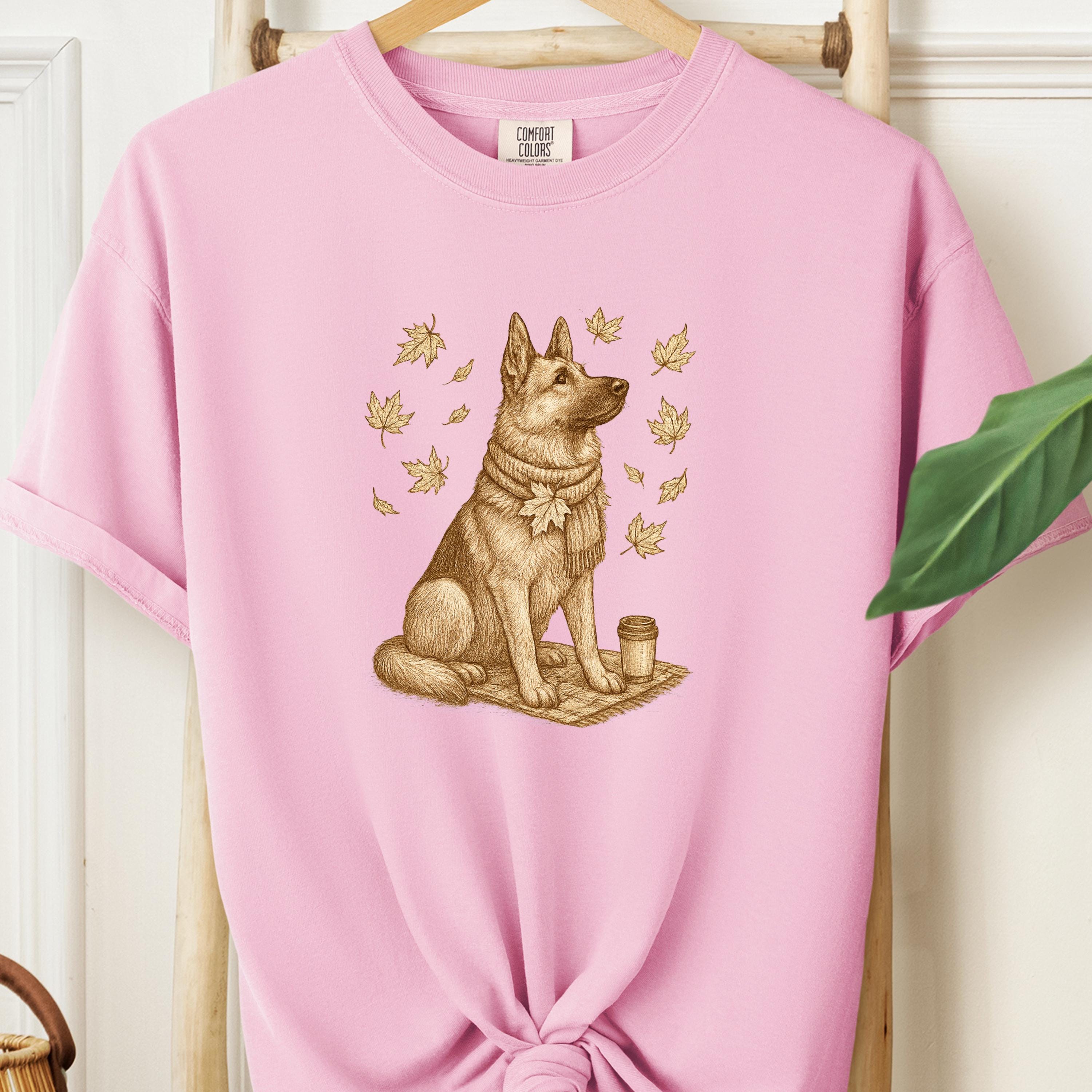 German Shepherd Autumn Coffee Shirt, fall style gift