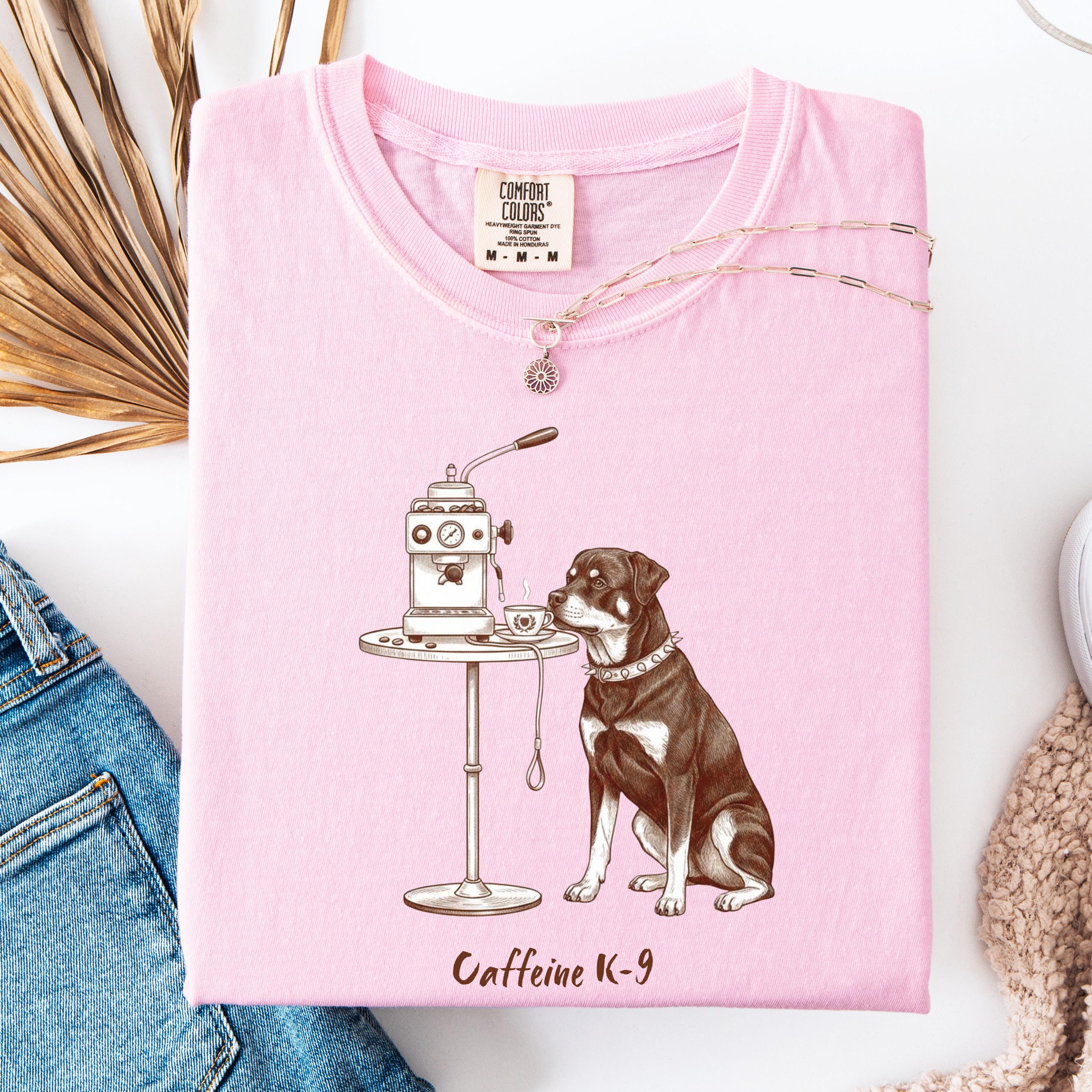 Rottweiler Coffee Dog Shirt | Retro Funny Tee