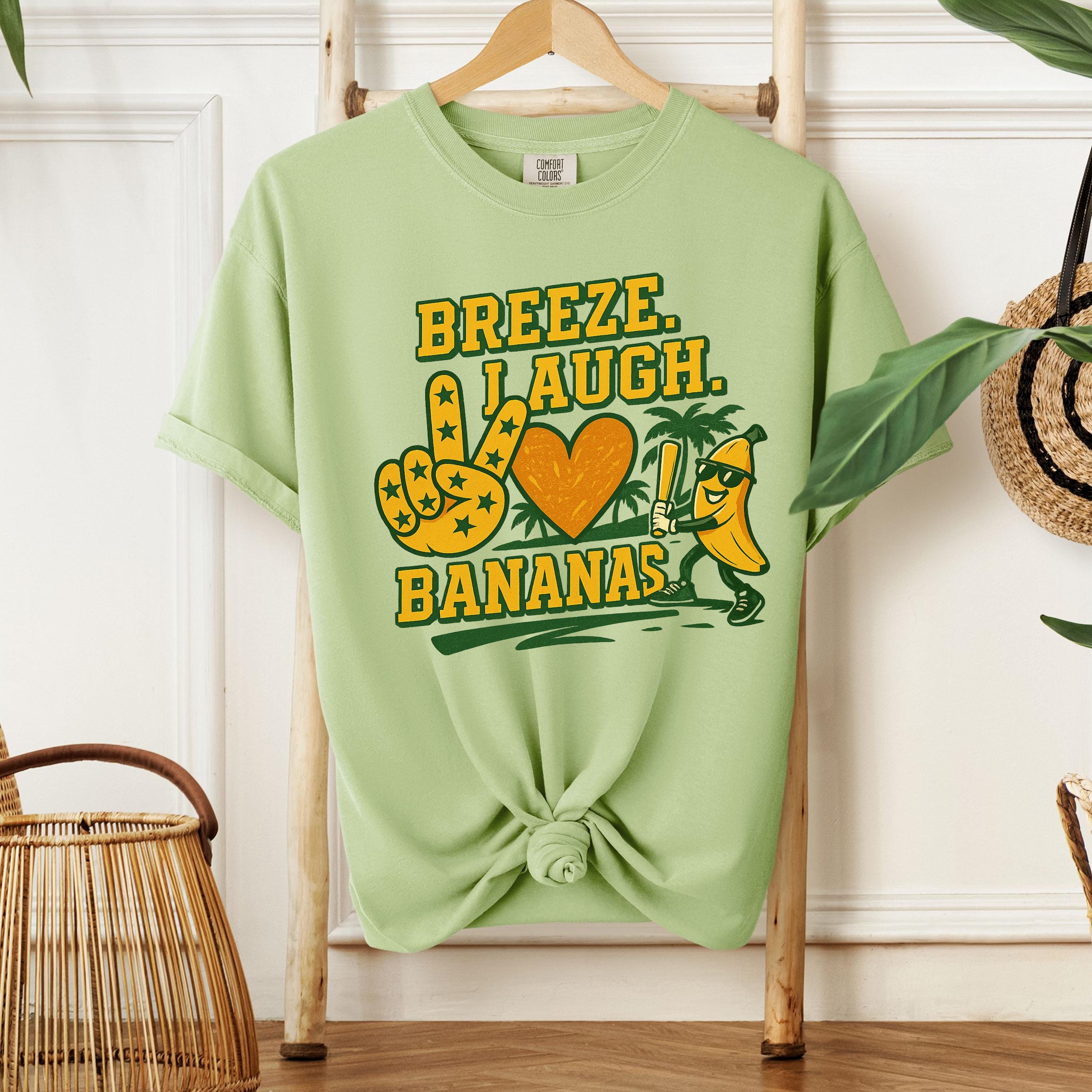 Peace Love Bananas T-Shirt: Funny Retro Fruit Graphic Tee