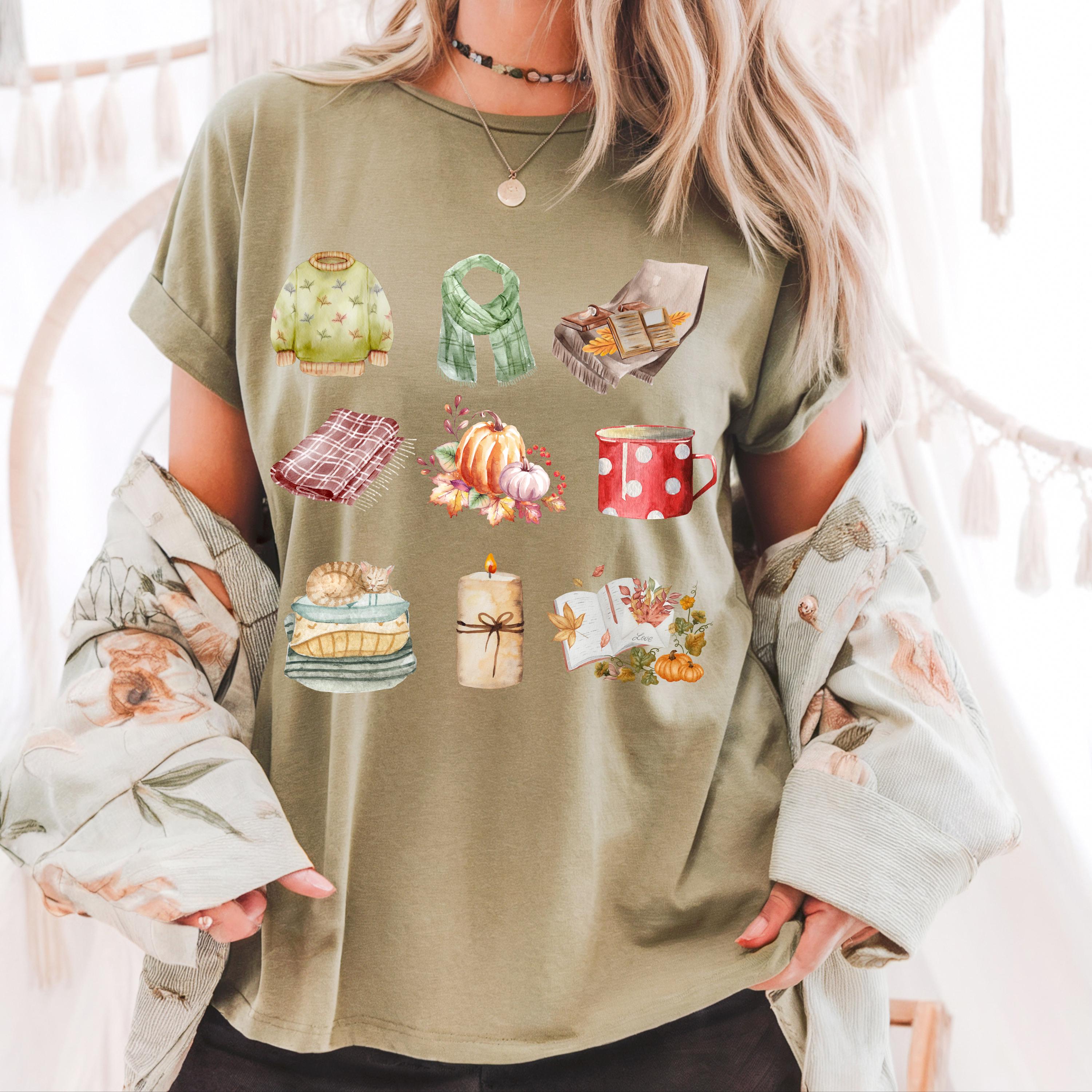Cozy Fall Vibes Comfort Colors Tee, Autumn Graphic Shirt