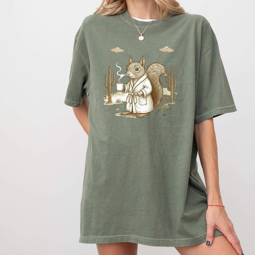 Coffee Squirrel Shirt | Comfort Colors 1717 Western UFO Tee
