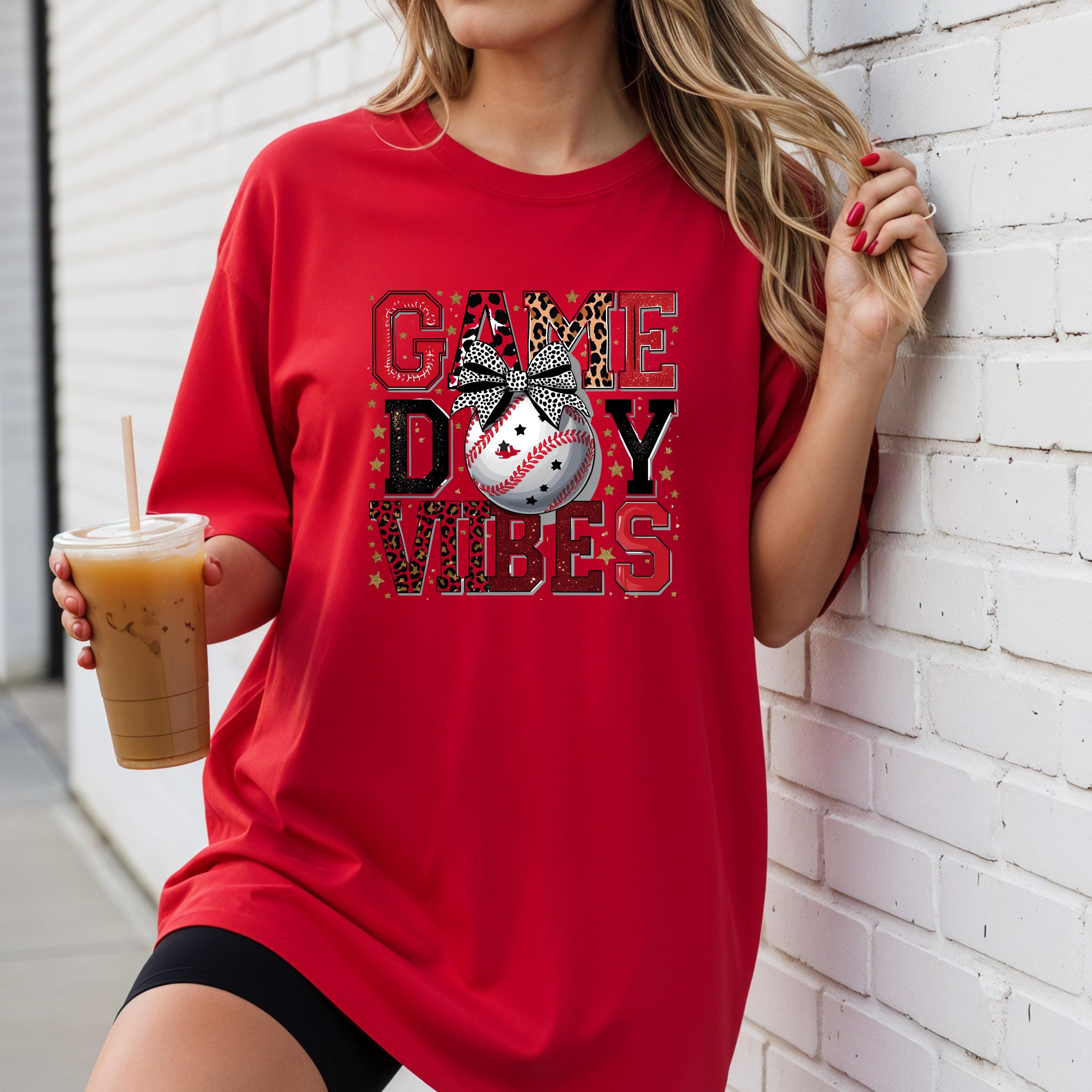 Baseball Mom Game Day Shirt: Leopard Print Glitter Tee