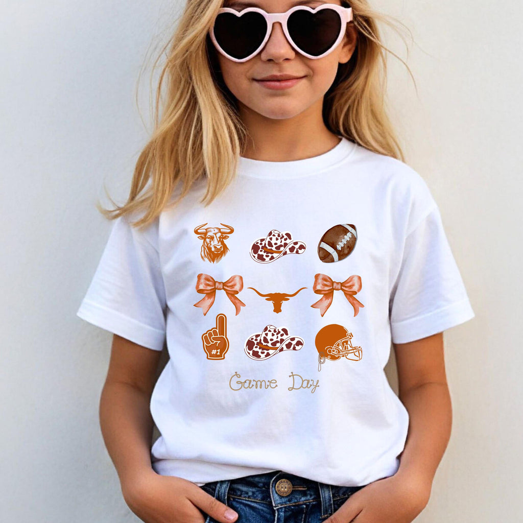 Kids Game Day Shirt, Western Football Tee, Texas Youth Gameday Vibe