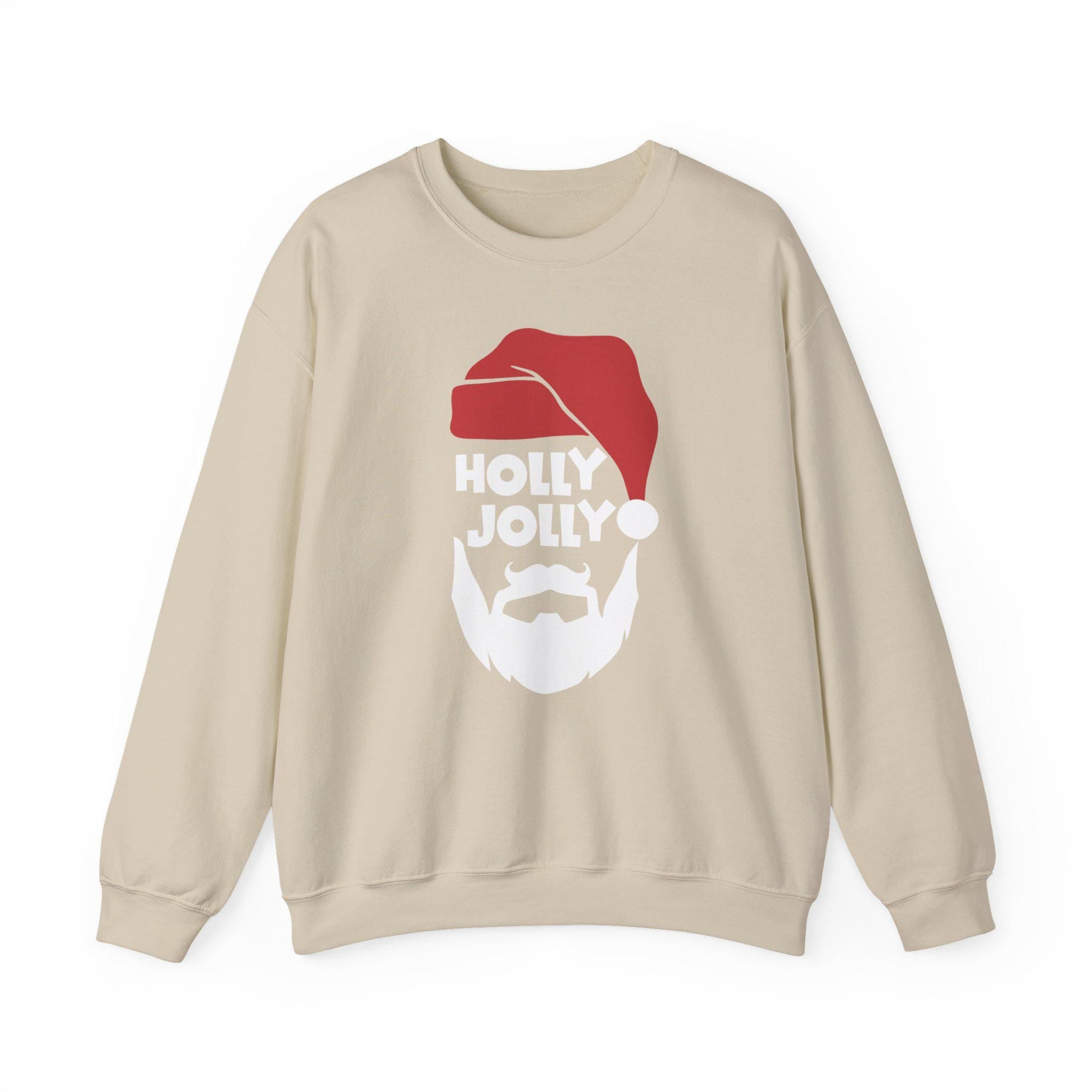 Holly Jolly Santa Beard sweatshirt | Christmas holiday crewneck