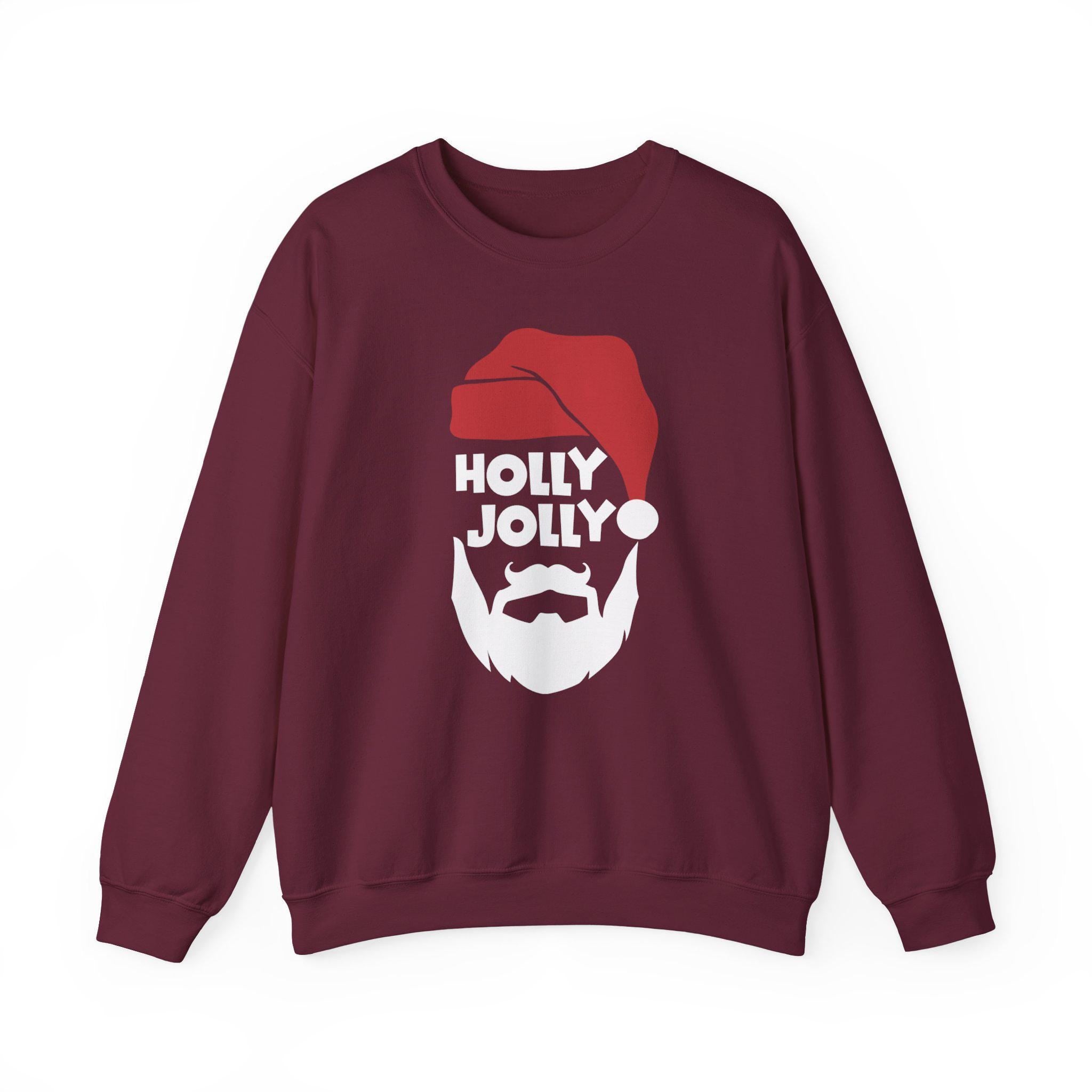 Holly Jolly Santa Beard sweatshirt | Christmas holiday crewneck